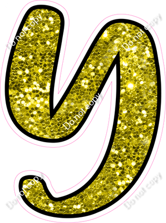 CUL 23.5" Individuals - Yellow Sparkle Y