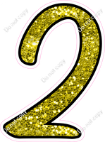 CUL 23.5" Individuals - Yellow Sparkle 2