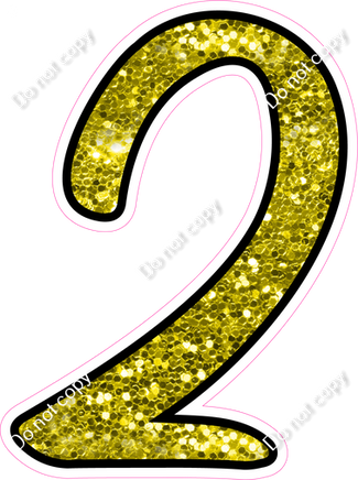 CUL 23.5" Individuals - Yellow Sparkle 2