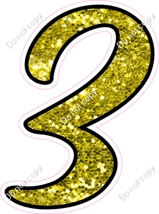 CUL 23.5" Individuals - Yellow Sparkle 3