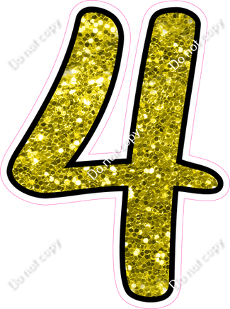 CUL 23.5" Individuals - Yellow Sparkle 4