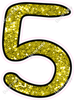 CUL 23.5" Individuals - Yellow Sparkle 5