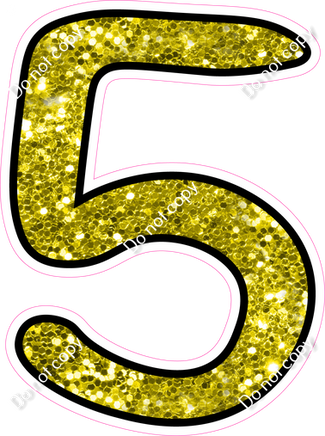 CUL 23.5" Individuals - Yellow Sparkle 5