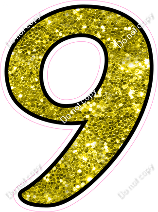 CUL 23.5" Individuals - Yellow Sparkle 9