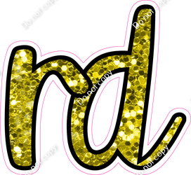 CUL 23.5" Individuals - Yellow Sparkle RD