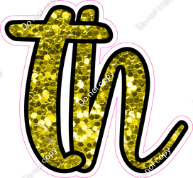 CUL 23.5" Individuals - Yellow Sparkle TH