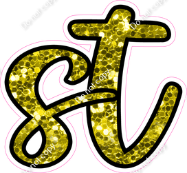 CUL 23.5" Individuals - Yellow Sparkle ST