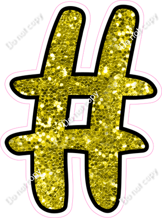 CUL 23.5" Individuals - Yellow Sparkle #