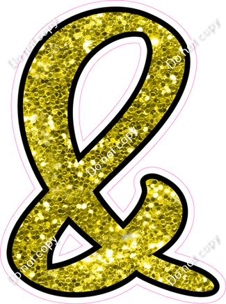 CUL 23.5" Individuals - Yellow Sparkle &