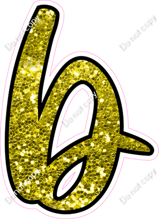 CUL 23.5" Individuals - Yellow Sparkle b