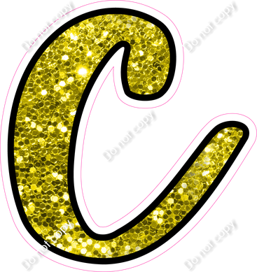 CUL 23.5" Individuals - Yellow Sparkle c