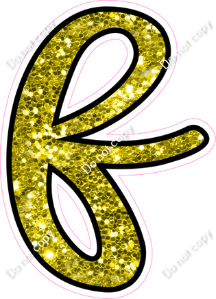 CUL 23.5" Individuals - Yellow Sparkle f