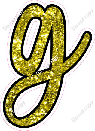 CUL 23.5" Individuals - Yellow Sparkle g