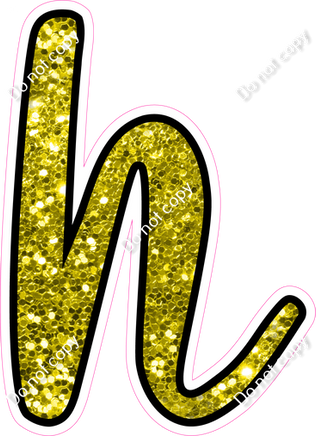 CUL 23.5" Individuals - Yellow Sparkle h