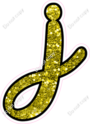 CUL 23.5" Individuals - Yellow Sparkle j