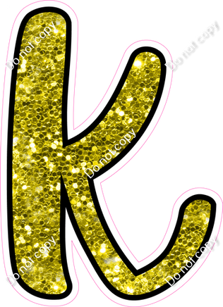 CUL 23.5" Individuals - Yellow Sparkle k