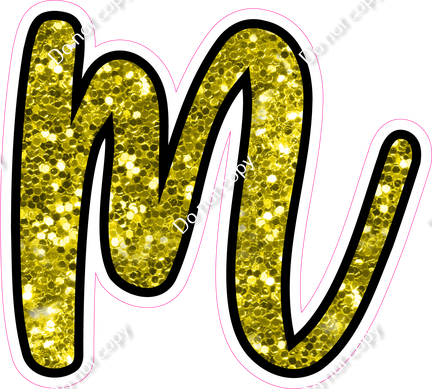 CUL 23.5" Individuals - Yellow Sparkle m