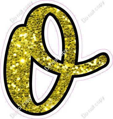 CUL 23.5" Individuals - Yellow Sparkle o