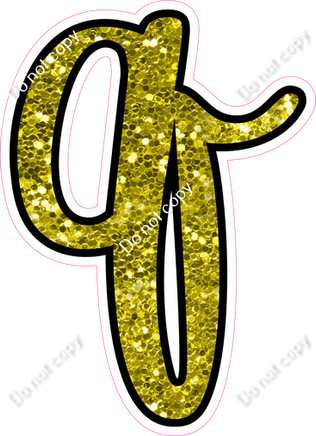 CUL 23.5" Individuals - Yellow Sparkle q