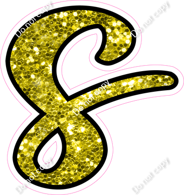 CUL 23.5" Individuals - Yellow Sparkle s