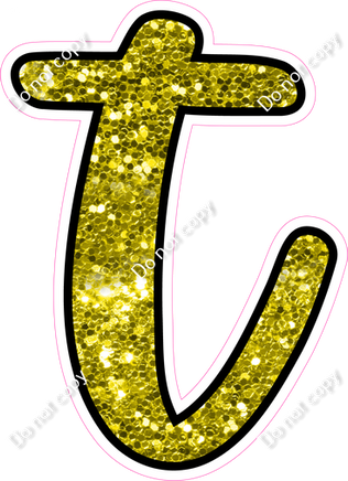 CUL 23.5" Individuals - Yellow Sparkle t