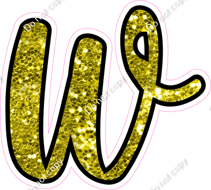 CUL 23.5" Individuals - Yellow Sparkle w