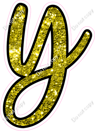 CUL 23.5" Individuals - Yellow Sparkle y