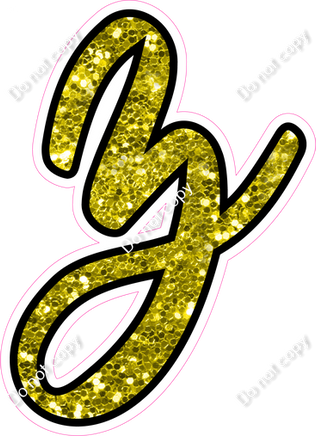 CUL 23.5" Individuals - Yellow Sparkle z