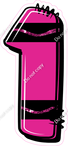 Crayon Hot Pink 30" Individuals
