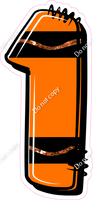 Crayon Orange 23" Individuals