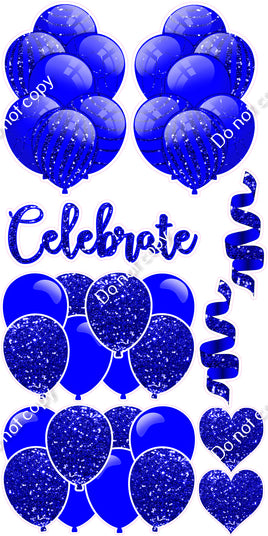 9 pc Blue Sparkle Celebrate Set Flair-hbd0454