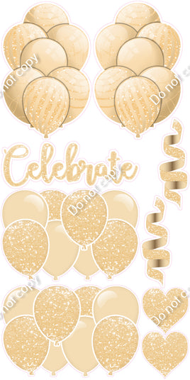 9 pc Champagne Sparkle Celebrate Set Flair-hbd0457
