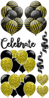 9 pc Celebrate Set - Black & Color