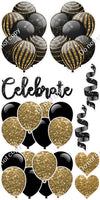 9 pc Celebrate Set - Black & Color