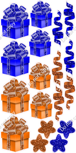 18 pc Orange & Blue Present Set