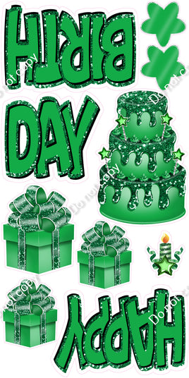 10 pc Happy Birthday - Swift - Flat Green