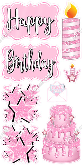 8 pc Quick Sets #1 - Flat Baby Pink