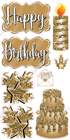 8 pc Quick Sets #1 - Flat Gold