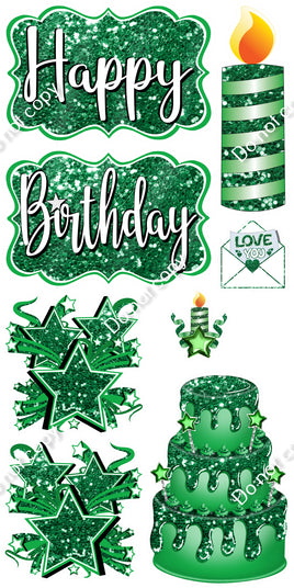 8 pc Quick Sets #1 - Sparkle Green