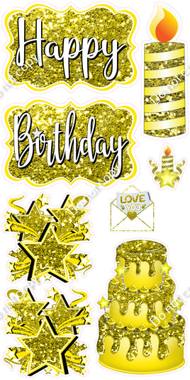 8 pc Quick Sets #1 - Sparkle Yellow