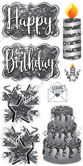 8 pc Quick Sets #1 - Sparkle Silver