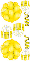 8 pc Flat - Balloon Cluster & Present Sets