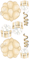 8 pc Flat - Balloon Cluster & Present Sets