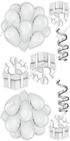 8 pc Flat - Balloon Cluster & Present Sets