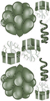 8 pc Flat - Balloon Cluster & Present Sets