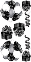 8 pc Disco - Balloon Cluster & Present Sets