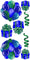 8 pc Sparkle - Blue Green Ombre Cluster, Present & Streamer Set