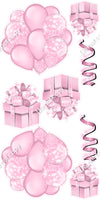 8 pc Bokeh - Balloon Cluster & Present Sets