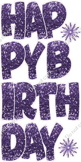 7 pc BB Sparkle - Purple EZ HBD Set Flair-hbd1051