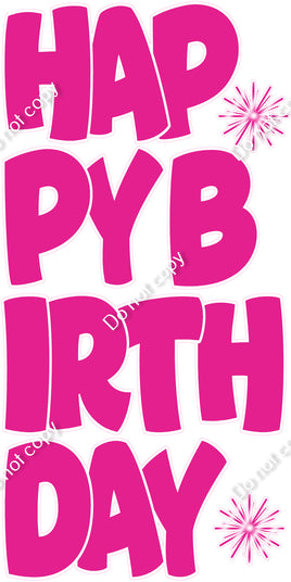 7 pc BB Flat - Hot Pink EZ HBD Set Flair-hbd1063
